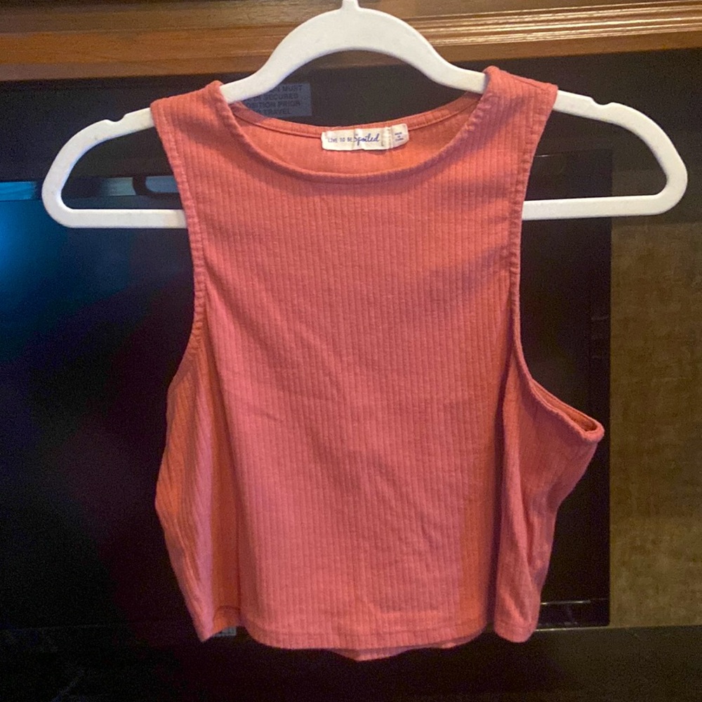 Pink rubber crop tank